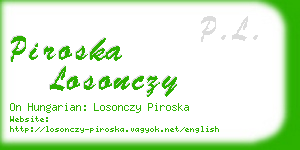 piroska losonczy business card